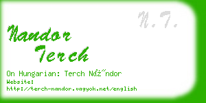 nandor terch business card